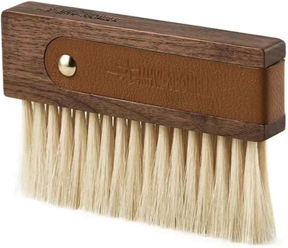 Line Leather sheath brush 145mm*94mm-walnut+horse hair