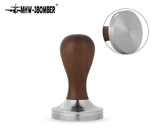 Vase Tamper 58mm universal-walnut-Flat